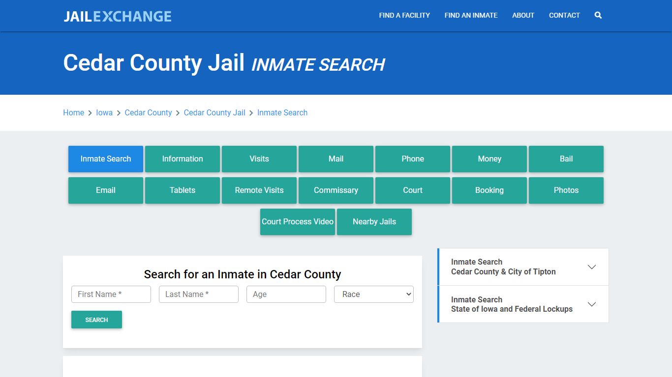 Cedar County Jail, IA Inmate Search: Roster & Mugshots